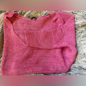 🌸 Pink knit Sweater Top 100% cotton by Express